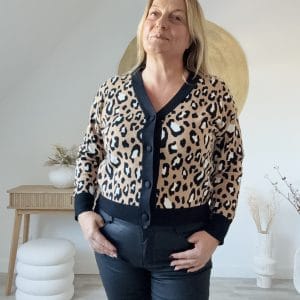 gilet-leopard-milanah Gilet Léopard Camel avec Col V – Audacieux et Chic | Milanah