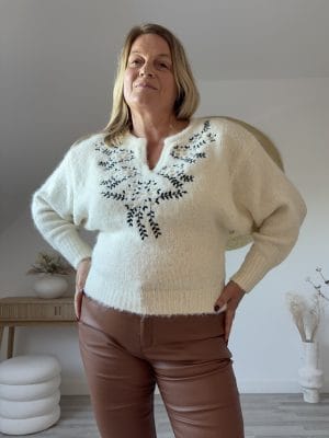 pull-boheme Pull Bohème Esmée – Coupe Oversize et Détails Brodés | Milanah