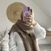 echarpes-tricotees-taupe- Écharpes Tricotées – Chaudes et Élégantes pour l’Hiver | Milanah