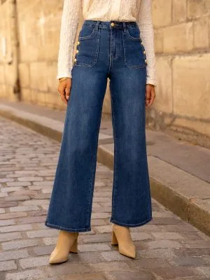 Jean Wide Leg Femme Taille Haute – Confort et Style | Milanah