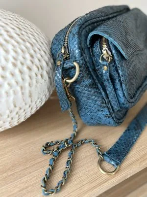 Sac Bandoulière Bleu Femme : Cuir, Chic et Pratique - Milanah