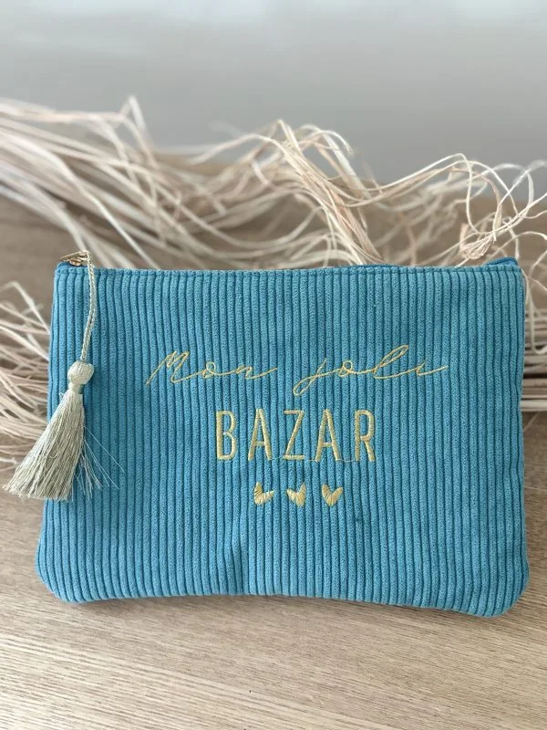 Pochette Velours Côtelé : Chic et Rétro - Milanah