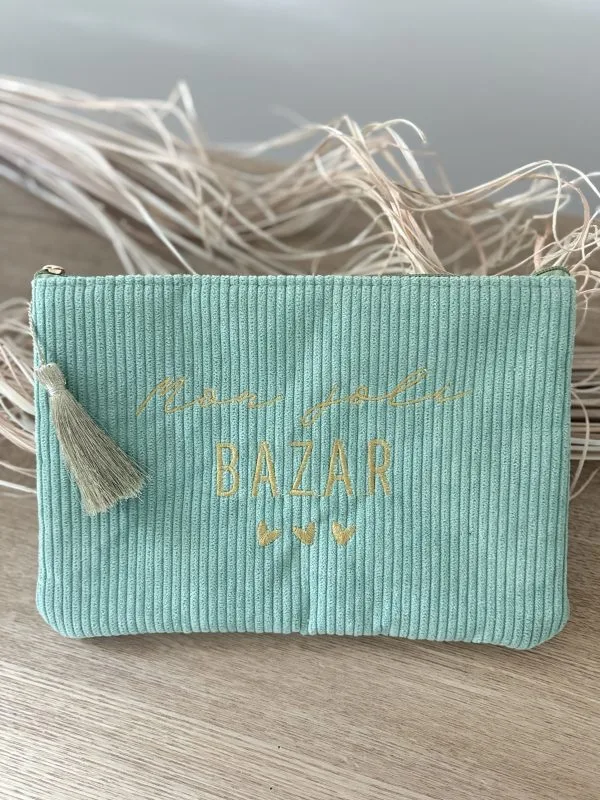Pochette Velours Côtelé : Chic et Rétro - Milanah