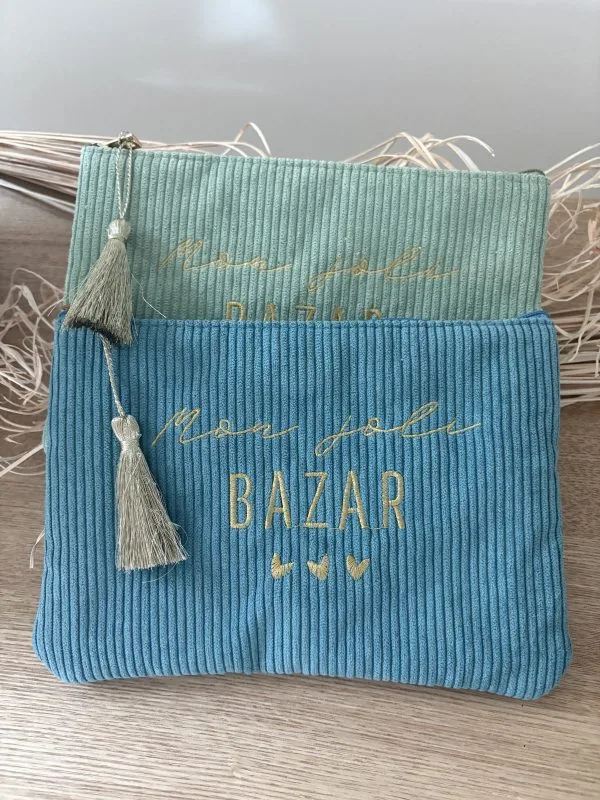Pochette Velours Côtelé : Chic et Rétro - Milanah