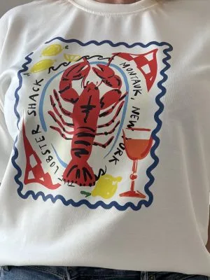 T-shirt homard imprimé femme – tendance et confort Milana