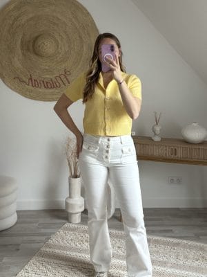 Gilets courts femme – printemps tendance, rose ou jaune Milanah