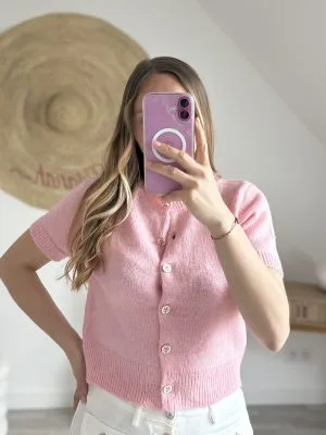 Gilets courts femme – printemps tendance, rose ou jaune Milanah