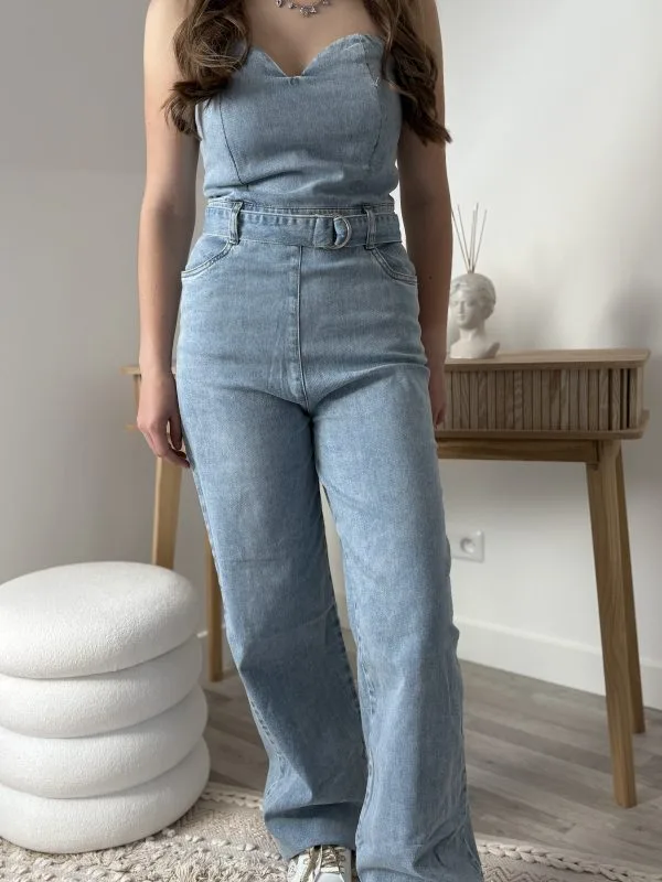 Combinaison Bustier en Jean pour Femme | Look casual chic