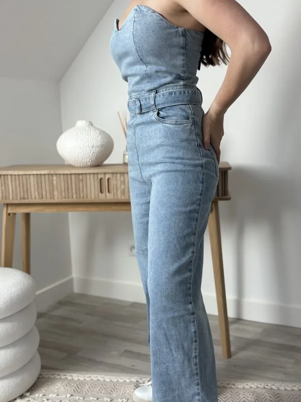Combinaison Bustier en Jean pour Femme | Look casual chic