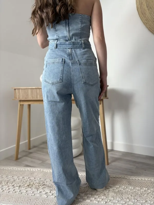 Combinaison Bustier en Jean pour Femme | Look casual chic
