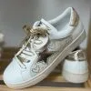 Baskets Femme Dorées avec Étoiles et Strass | Milanah