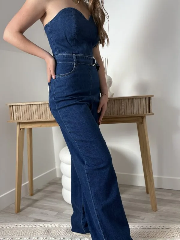 Combinaison Bustier en Jean pour Femme | Look casual chic