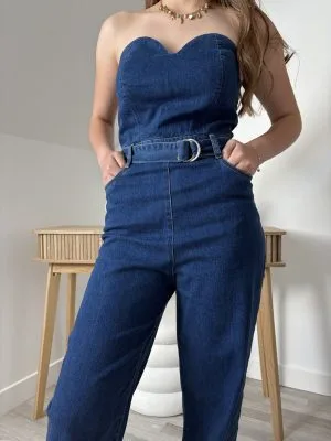 Combinaison Bustier en Jean pour Femme | Look casual chic