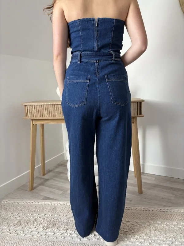 Combinaison Bustier en Jean pour Femme | Look casual chic