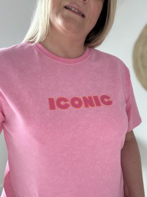 T-shirt Rose ICONIC Femme 100% Coton – Milanah