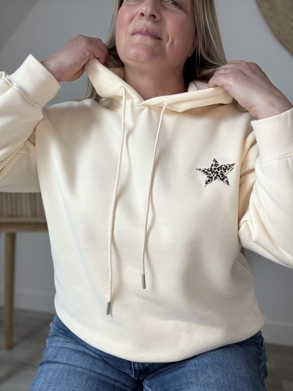 Sweat Capuche Broderie Étoile Léopard Femme – Milanah
