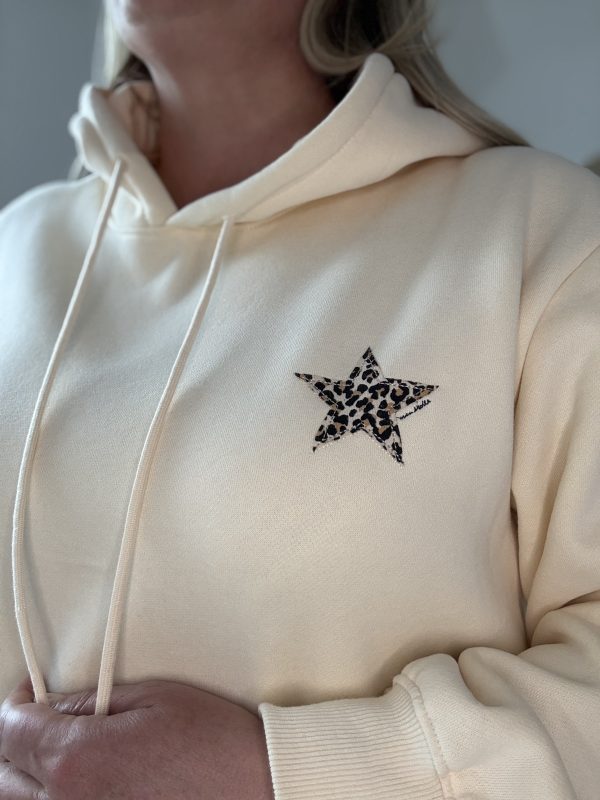 Sweat Capuche Broderie Étoile Léopard Femme – Milanah