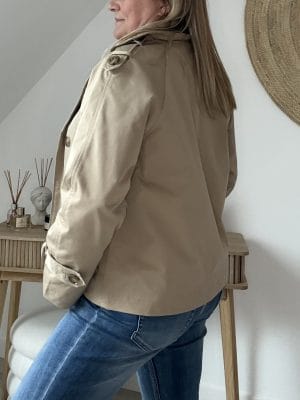 Trench Court Camel Double Boutonnage Femme – Milanah