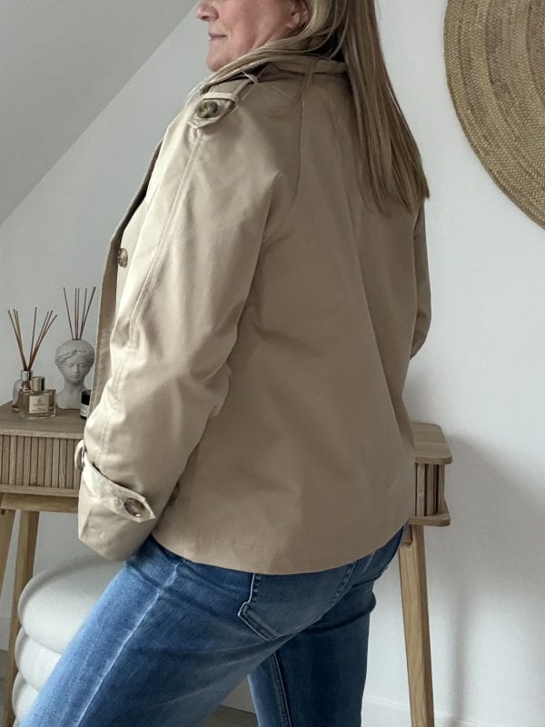 Trench Court Camel Double Boutonnage Femme – Milanah
