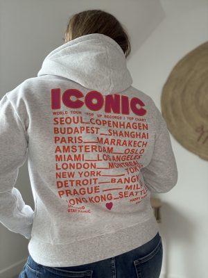 Sweat Zippé Capuche ICONIC Femme Blanc – Milanah