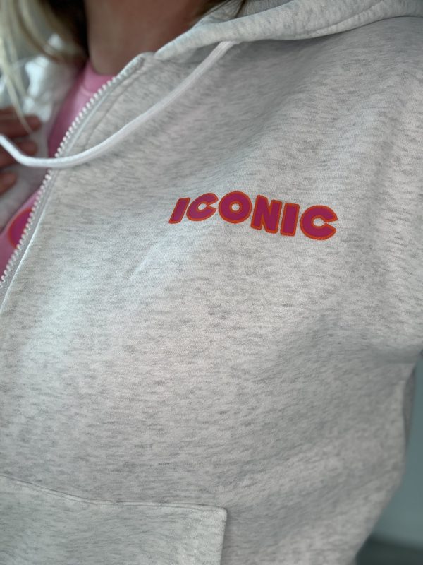 Sweat Zippé Capuche ICONIC Femme Blanc – Milanah