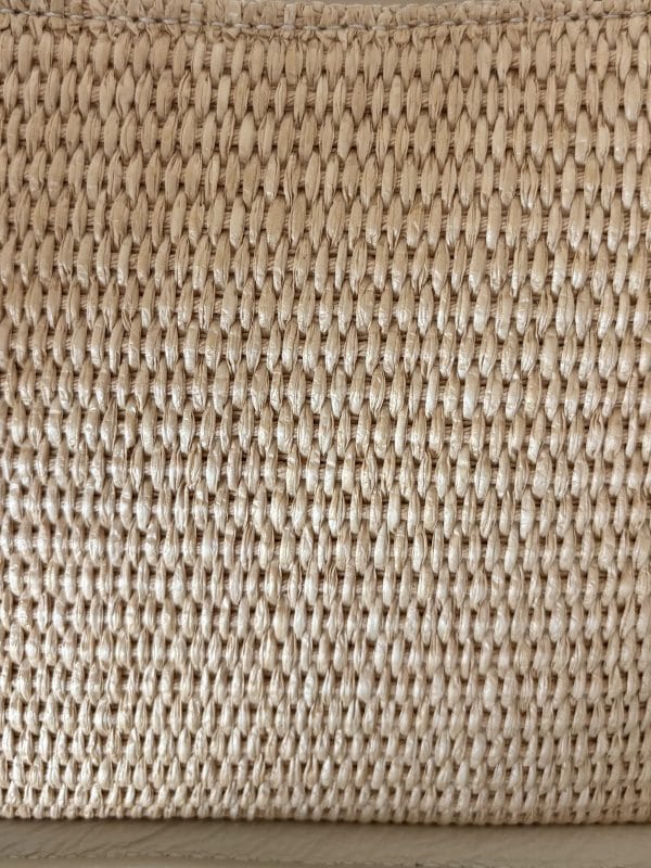 Sac Raphia Cuir Vachette Écru Femme – Milanah
