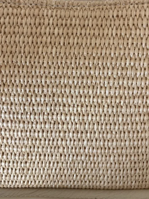 Sac Raphia Cuir Vachette Écru Femme – Milanah