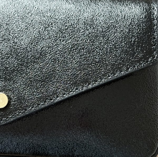 ac Baguette Cuir Vachette Noir Irisé Femme – Milanah