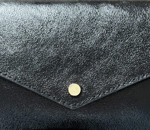 ac Baguette Cuir Vachette Noir Irisé Femme – Milanah