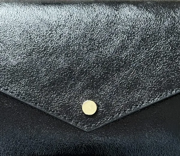 ac Baguette Cuir Vachette Noir Irisé Femme – Milanah