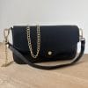 ac Baguette Cuir Vachette Noir Irisé Femme – Milanah