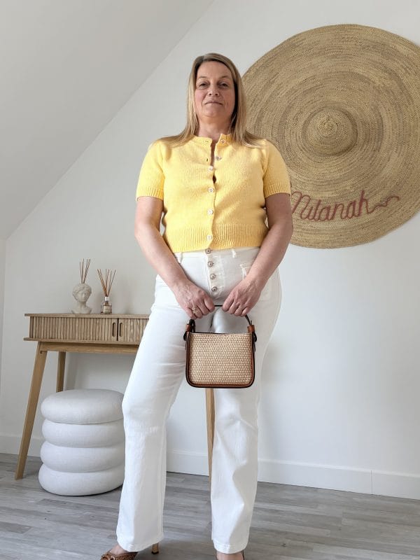 Sac Raphia Cuir Vachette Camel Femme – Milanah