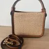 Sac Raphia Cuir Vachette Camel Femme – Milanah