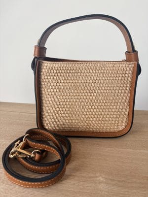 sac-raphia-cuir-graine-camel Sac Raphia Cuir Vachette Camel Femme – Milanah