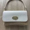Sac Raphia Cuir Écru Chaîne Dorée Femme – Milanah
